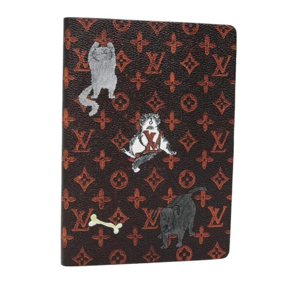LOUIS VUITTON Catgram Cayenne Clemence Note Cover Orange GI0358 LV Auth 92886 - Picture 1 of 16